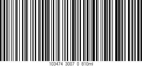 Código de barras (EAN, GTIN, SKU, ISBN): '103474_3007_0_810ml'