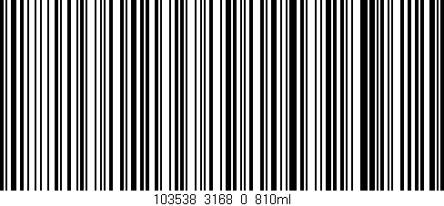 Código de barras (EAN, GTIN, SKU, ISBN): '103538_3168_0_810ml'