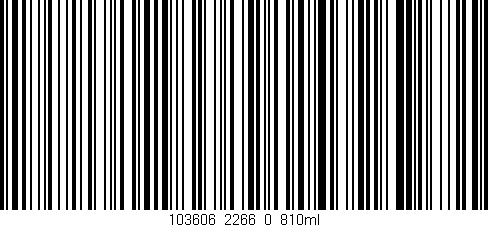 Código de barras (EAN, GTIN, SKU, ISBN): '103606_2266_0_810ml'