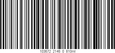 Código de barras (EAN, GTIN, SKU, ISBN): '103672_2146_0_810ml'