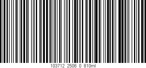 Código de barras (EAN, GTIN, SKU, ISBN): '103712_2506_0_810ml'