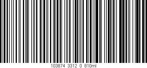 Código de barras (EAN, GTIN, SKU, ISBN): '103874_3312_0_810ml'