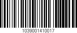 Código de barras (EAN, GTIN, SKU, ISBN): '1039001410017'