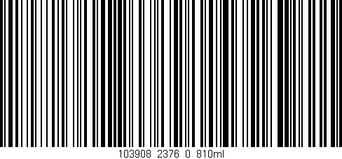 Código de barras (EAN, GTIN, SKU, ISBN): '103908_2376_0_810ml'