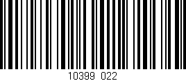 Código de barras (EAN, GTIN, SKU, ISBN): '10399/022'