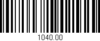 Código de barras (EAN, GTIN, SKU, ISBN): '1040.00'