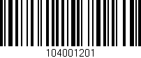 Código de barras (EAN, GTIN, SKU, ISBN): '104001201'