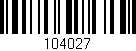 Código de barras (EAN, GTIN, SKU, ISBN): '104027'