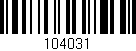Código de barras (EAN, GTIN, SKU, ISBN): '104031'
