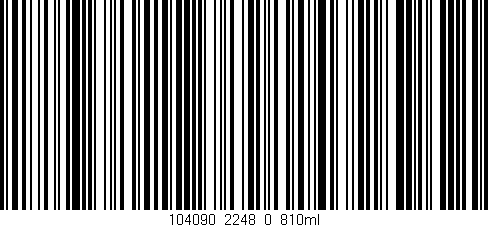 Código de barras (EAN, GTIN, SKU, ISBN): '104090_2248_0_810ml'