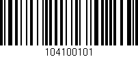 Código de barras (EAN, GTIN, SKU, ISBN): '104100101'