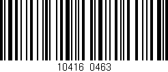 Código de barras (EAN, GTIN, SKU, ISBN): '10416/0463'