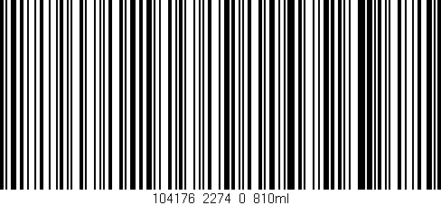 Código de barras (EAN, GTIN, SKU, ISBN): '104176_2274_0_810ml'