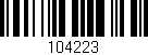 Código de barras (EAN, GTIN, SKU, ISBN): '104223'