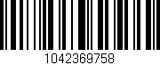Código de barras (EAN, GTIN, SKU, ISBN): '1042369758'