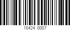 Código de barras (EAN, GTIN, SKU, ISBN): '10424/0007'