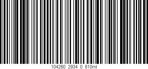 Código de barras (EAN, GTIN, SKU, ISBN): '104260_2934_0_810ml'