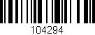 Código de barras (EAN, GTIN, SKU, ISBN): '104294'