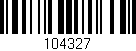 Código de barras (EAN, GTIN, SKU, ISBN): '104327'