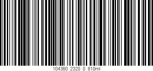 Código de barras (EAN, GTIN, SKU, ISBN): '104360_2320_0_810ml'