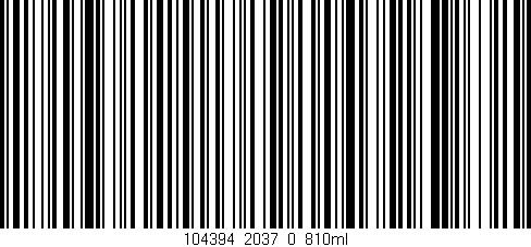 Código de barras (EAN, GTIN, SKU, ISBN): '104394_2037_0_810ml'