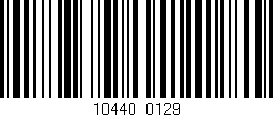 Código de barras (EAN, GTIN, SKU, ISBN): '10440/0129'