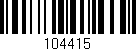 Código de barras (EAN, GTIN, SKU, ISBN): '104415'