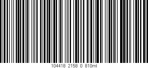 Código de barras (EAN, GTIN, SKU, ISBN): '104418_2158_0_810ml'
