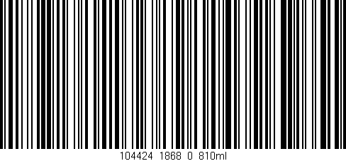 Código de barras (EAN, GTIN, SKU, ISBN): '104424_1868_0_810ml'