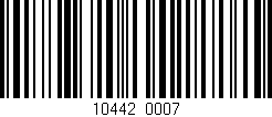 Código de barras (EAN, GTIN, SKU, ISBN): '10442/0007'