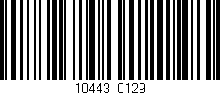 Código de barras (EAN, GTIN, SKU, ISBN): '10443/0129'