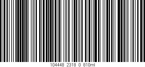 Código de barras (EAN, GTIN, SKU, ISBN): '104448_2318_0_810ml'
