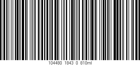 Código de barras (EAN, GTIN, SKU, ISBN): '104480_1843_0_810ml'