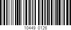Código de barras (EAN, GTIN, SKU, ISBN): '10449/0126'