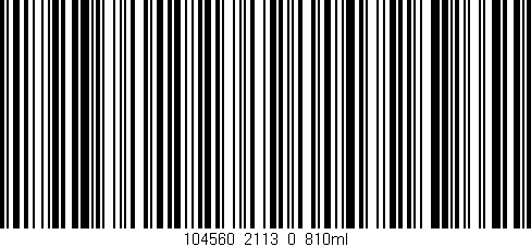 Código de barras (EAN, GTIN, SKU, ISBN): '104560_2113_0_810ml'