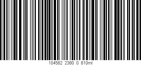 Código de barras (EAN, GTIN, SKU, ISBN): '104562_2380_0_810ml'