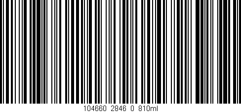 Código de barras (EAN, GTIN, SKU, ISBN): '104660_2846_0_810ml'
