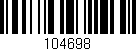 Código de barras (EAN, GTIN, SKU, ISBN): '104698'