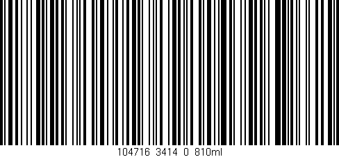 Código de barras (EAN, GTIN, SKU, ISBN): '104716_3414_0_810ml'