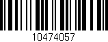Código de barras (EAN, GTIN, SKU, ISBN): '10474057'