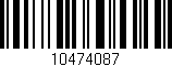 Código de barras (EAN, GTIN, SKU, ISBN): '10474087'