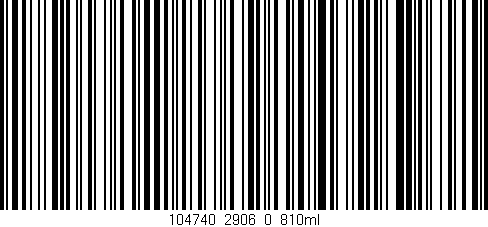 Código de barras (EAN, GTIN, SKU, ISBN): '104740_2906_0_810ml'