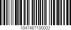 Código de barras (EAN, GTIN, SKU, ISBN): '1047467100002'