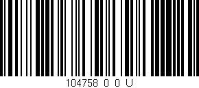 Código de barras (EAN, GTIN, SKU, ISBN): '104758_0_0_U'