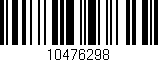 Código de barras (EAN, GTIN, SKU, ISBN): '10476298'