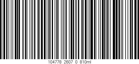 Código de barras (EAN, GTIN, SKU, ISBN): '104778_2607_0_810ml'