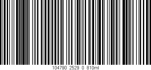 Código de barras (EAN, GTIN, SKU, ISBN): '104790_2529_0_810ml'