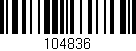 Código de barras (EAN, GTIN, SKU, ISBN): '104836'
