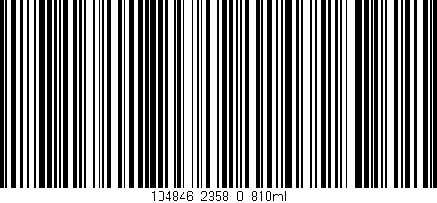 Código de barras (EAN, GTIN, SKU, ISBN): '104846_2358_0_810ml'
