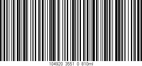 Código de barras (EAN, GTIN, SKU, ISBN): '104920_3551_0_810ml'